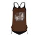 thumbnail image 4 of Traje de baño de moda para mujer, de talla grande, con estampado, con cojín en el pecho y sin soporte de acero, holgado, con cordón ajustable, dividido., 4 of 5
