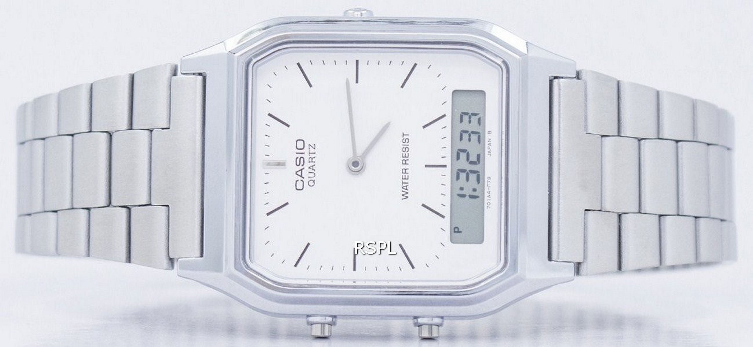 Men's Core AQ230A-7D Silver Stainless-Steel Quartz Watch