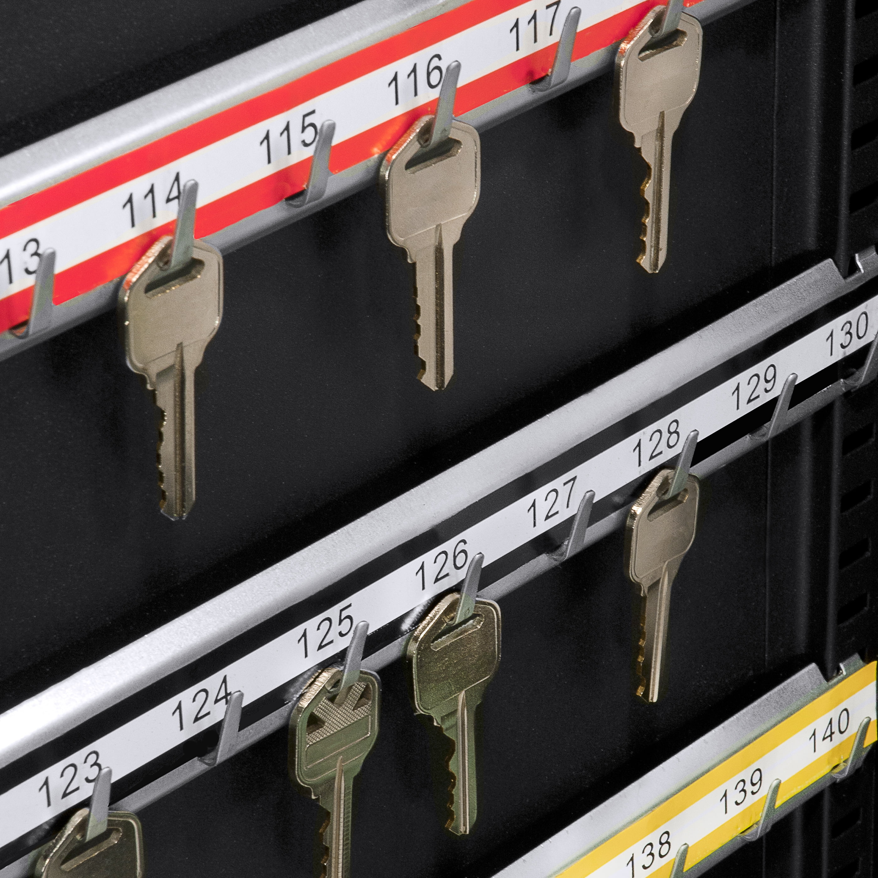 E-Western 200 Key Adjustable Steel Key Cabinet with Lock Secure Wall Mount for Keys Organization and Management Black