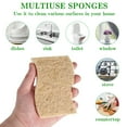 thumbnail image 5 of sixwipe 12 Pack Natural Kitchen Sponge, Biodegradable Compostable Cellulose and Coconut Scrubber Sponge, Eco-Friendly Scrub Sponges for Dishes, Bathtubs(Brown-White), 5 of 8