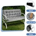 thumbnail image 3 of Porch Swing Cushions 55in, Swing Cushions 3 Seater Replacement with Backrest, Thicken 4" Waterproof Bench Pad Cushions, Outdoor Loveseat Cushions Non-Slip Chairs Pad (Gray), 3 of 6