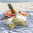 thumbnail image 5 of Summer Floral Outdoor Pillow Covers Pack of 2 Watercolor Rustic Farmhouse Sunflower Eucalyptus Leaves Waterproof Throw Pillow Covers Decorative Cushion Cases for Patio Garden Tent Balcony 18x18 inch, 5 of 9