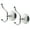 Chrome, variant on Kingston Brass BAK1117AB Victorian 2-Piece Robe Hook, Antique Brass