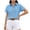 Light Blue-07, variant on Women's Gingham Button Down Shirts Short Sleeve Chest Pockets Collared Casual Summer Blouse