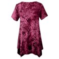 thumbnail image 5 of Otvok 2025 Fashion Womens Casual Short Sleeve Print Tops Ladies V-Neck Blouse, 5 of 6