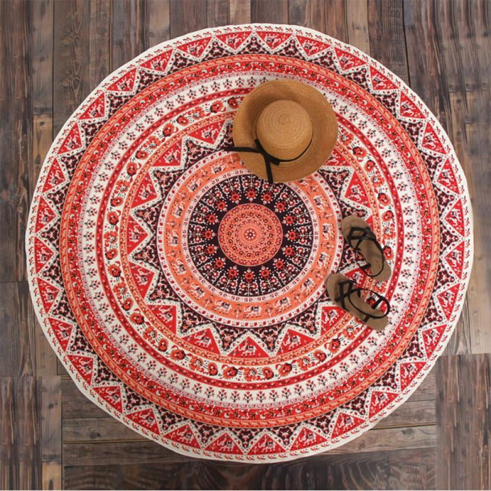 Details about   Indian Elephant Mandala Beach Throw Wall Hanging Round Hippie Table Cloth Decor 