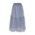 thumbnail image 1 of Vedolay Women'S Skirts Women's 2023 Floral Print Midi Skirt Elastic High Waist Ruffle A-Line Summer Skirts,Gray M, 1 of 5