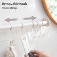 thumbnail image 5 of Hook Hanging Rod Rack Free Punching Multi-Functional Spatula Storage Wall-Mounted Rack Bathroom Storage, L-, 5 of 5