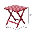 thumbnail image 3 of Merry Products Authentic Acacia Hardwood Folding Slatted Side Table, Red, 3 of 5