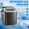 thumbnail image 5 of JONPONY Portable Countertop Ice Maker, Self-Cleaning, 9 Bullet Cubes in 6 Mins, 26.5Lbs in 24Hrs, with Handle, Basket and Scoop for Home, Kitchen, Party, RV, Camping, Black, 5 of 9