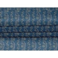 thumbnail image 4 of oneOone Velvet Teal Blue Fabric Leaves & Flower Floral Quilting Supplies Print Sewing Fabric By The Yard 58 Inch Wide, 4 of 5