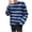 Blue, variant on WIZUTIZ Men's Striped Long Sleeve Tee Crewneck Pullover Moisture Wicking Breathable Lightweight Home Gym Casual Workout Top