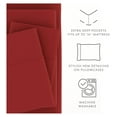thumbnail image 3 of Double-Brushed Microfiber Twin Sheet Set 3 Piece – Oeko-TEX Certified Ultra Soft & Wrinkle-Free - 16" Deep Pocket Sheets - Easy Care Twin Size - Burgundy, 3 of 7