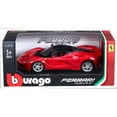 thumbnail image 3 of Bburago Ferrari Race and Play LaFerrari 1/24 Scale Diecast Model Vehicle Red, 3 of 3