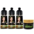 thumbnail image 1 of Herbishh Ultimate 3pcs Hair Color Shampoo Dye +1 Argan Hair Mask, Smooth and Long Lasting for Grey Hair Men & Women Easy & Quick to Use-Combo4 (Dark Brown), 1 of 8