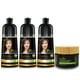 thumbnail image 1 of Herbishh Ultimate 3pcs Hair Color Shampoo Dye +1 Argan Hair Mask, Smooth and Long Lasting for Grey Hair Men & Women Easy & Quick to Use-Combo4 (Dark Brown), 1 of 8