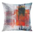 thumbnail image 1 of BOSDECO Colorful Artistic Mixed Traditional and Digital Media Abstract Made Paints Ink Red Black Pillow Case Pillow Cover 16x16 inch, 1 of 1