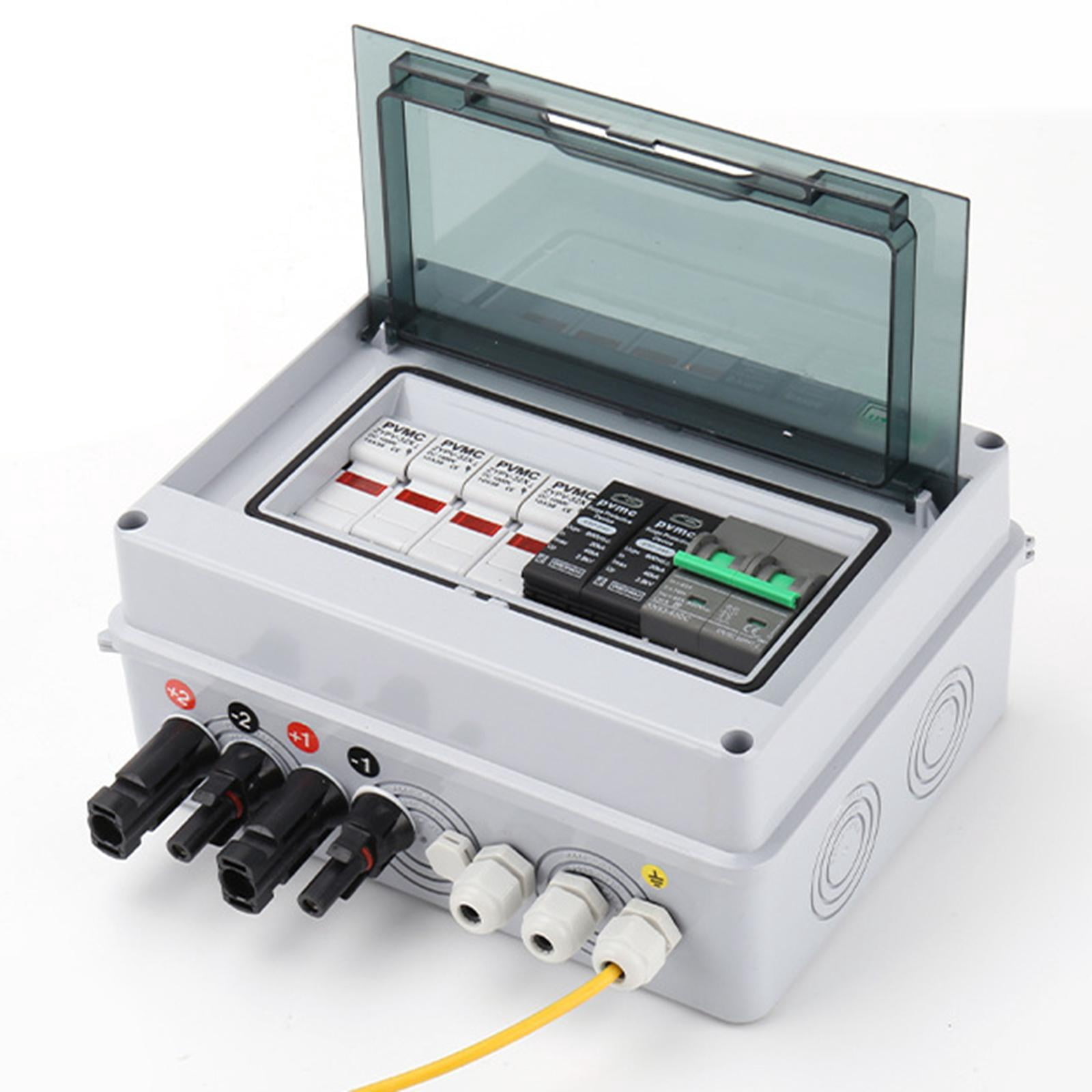 Menolana Solar DC Combiner Box 2 Input 1 Output Easy to Use Stable and Reliable DC 600V Fuse Mcb SPD Distribution Box for Car Industry