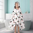 thumbnail image 6 of Cow and Text White Pattern Hooded Bath Towel Wrap for Teens Ages 3 To 12, Soft Lightweight Quick Dry Microfiber Bath Beach Pool, 60"x35", 6 of 6