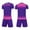 Purple, variant on ITSAME Girls Soccer Uniform Outfits 2-Piece V-Neck Short Sleeve Top and Shorts Kids Football Training Set Purple Size 13