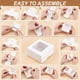 thumbnail image 4 of 20 cajas de papel kraft blancas con ventana transparente, cajas de regalo cuadradas de 7,6 x 7,6 x 3,8 cm (3 x 3 x 1,5 pulgadas) para bodas, fiestas y joyería., 4 of 6