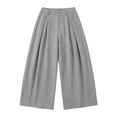thumbnail image 7 of Qodauz Wide Leg Sweatpants Women Pleated Baggy Casual Pants Button Elastic Waisted Athletic Pant S-2XL, 7 of 7