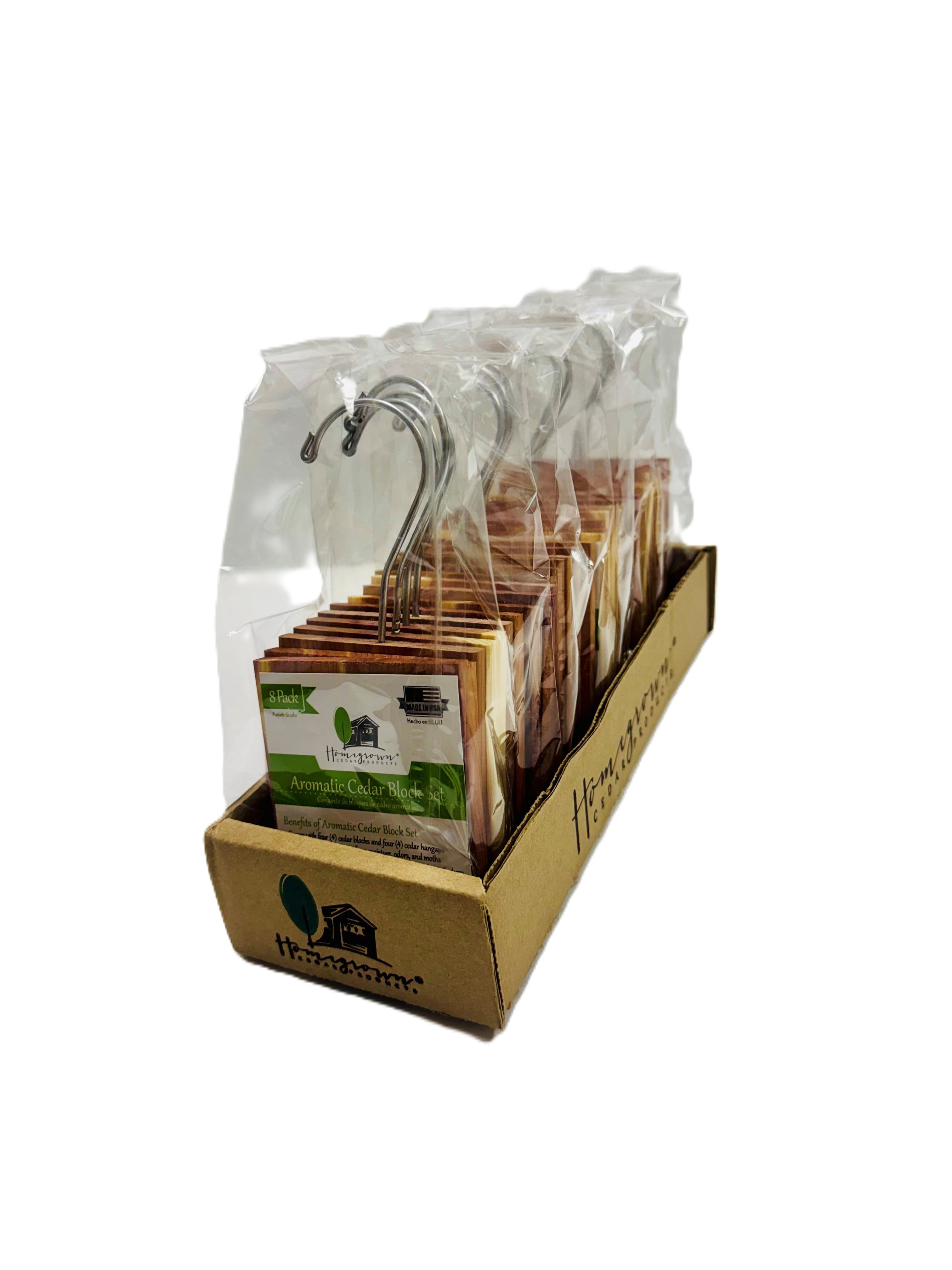 Homegrown Cedar Hanging Fragrance Blocks for Odor Eliminating - 8 Pack