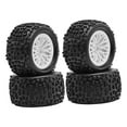 thumbnail image 3 of 4 Pieces RC Car Tires RC Wheel Rims Crawler Wheels High Toughness Rubber for 1/18 Scale 4WD Monster Trucks, 3 of 9