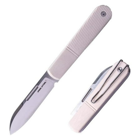 Real Steel Barlow RB-5 Slip Joint Knife - 2.76 Bohler N690 Blade G10 Handles Drop Point EDC Pocket Knife for Outdoor & Daily Use