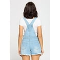 thumbnail image 3 of Womens Cute Denim Romper Overall Shorts – Raw Hem Bib Shortalls CTB686, 3 of 7