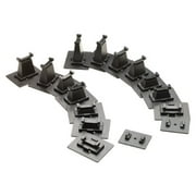 Bachmann Trains - Snap-Fit E-Z TRACK 16 PC. E-Z TRACK GRADUATED PIER SET - NICKEL SILVER Rail With Grey Roadbed - N Scale, 8