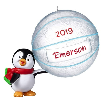 Diy Paper Christmas Balls Hallmark Keepsake Christmas 2019 Year Dated Basketball Star Penguin DIY Personalized Ornament, ()