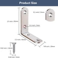 thumbnail image 5 of EcoNesxp 6 Pack Angle Bracket MM Right Angle Bracket Type Bracket 65x65mm Right Angle Bracket Bracket Joint Fastener For Wood Heavy Duty, 5 of 5