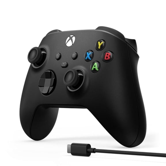 Control Inalámbrico Xbox One Series Microsoft X/S PC Negro más Cable USB Tipo C