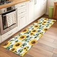 thumbnail image 3 of Sunflower Large Area Rugs for Bedroom Living Room, Soft Non Slip Carpet Bedside Rug, Spring Green Botanical Summer Floral Rectangular Floor Cover Kitchen Accent Rug 2'x6' for Dining Room/Office, 3 of 9
