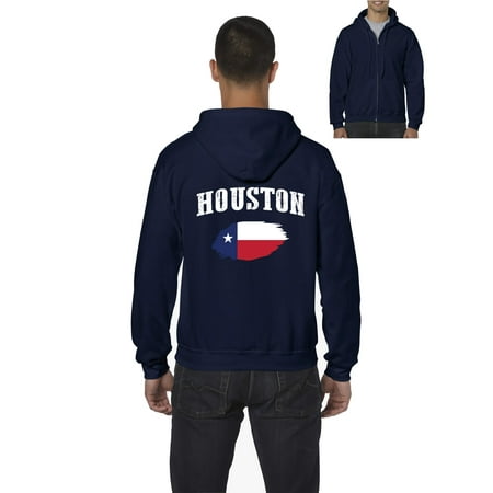 Houston Texas Mens Hoodies Zip Up Sweater