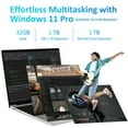 thumbnail image 2 of Auusda Ordinateur Portable 15,6 Pouces Intel N95 jusqu'à 3,4 GHz, 32 Go DDR4 RAM, 1 To NVMe SSD, Windows 11 Pro, 2 of 8