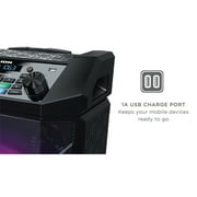 ION Audio Party Boom FX Portable Bluetooth Speaker with LED Lighting, Black, iPA101A