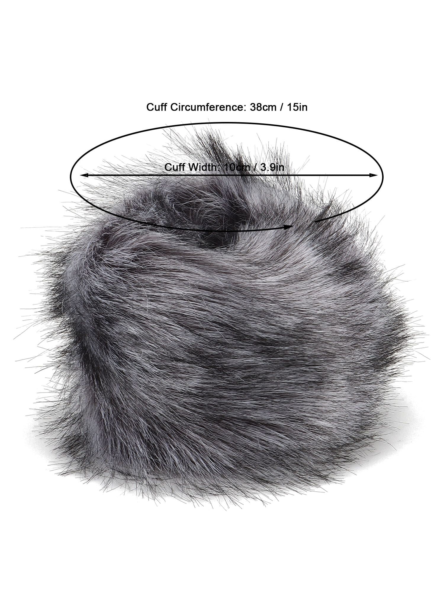 Gustave 2 Pieces Faux Fur Headband Hat and Wrist Cuffs Set  display picture 2