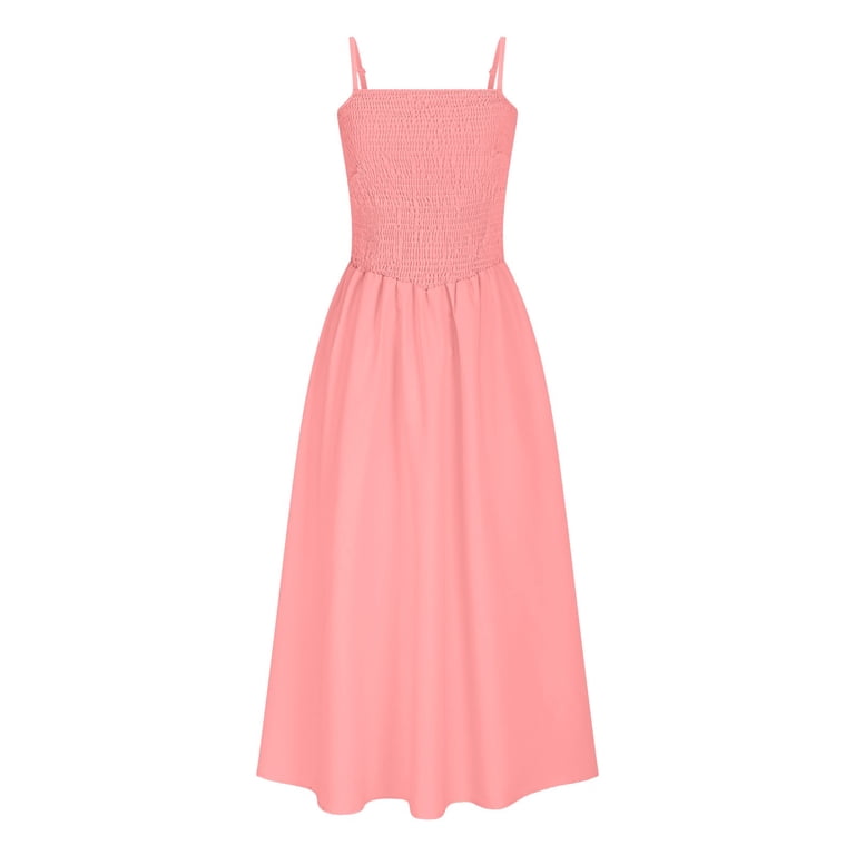 pink tent dress Tent Dress for Kids in Pink with Puff Sleeves OMAMImini