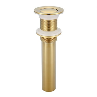 Titanium Chrome Plated G1-1/4" Brass Basin Sink Pop-Up Drain with Non-Overflow for Bathrooms