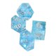 thumbnail image 4 of 7pcs Resin Polyhedral Dice Set Transparent Tabletop Game Diceset for Role Playing Light Blue Silver Number, 4 of 4