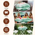 thumbnail image 6 of Green Coastal Beach Round Tablecloth 36-44 Inch Round Fitted Table Cloth with Elastic Edge, Modern Oil Painting Nautical Waterproof Table Cover Protector for Outdoor Picnic Party Dining, 6 of 6