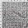 thumbnail image 4 of oneOone Georgette Viscose White Fabric Asian Suzani Dress Material Fabric Print Fabric By The Yard 42 Inch Wide, 4 of 5