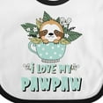 thumbnail image 4 of Inktastic Teacup Raccoon I Love My Pawpaw Boys or Girls Baby Bib, 4 of 4