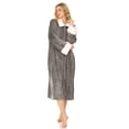 thumbnail image 6 of ISOTONER Ladies Zip Up Plush Robe Oatmeal Large, 6 of 8