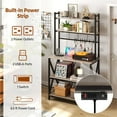 thumbnail image 4 of Yaheetech 5 Tier Industrial Kitchen Baker's Rack with Power Outlets, Gray, 4 of 8