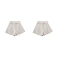 thumbnail image 1 of Minnieouse Pantalones cortos casuales Ropa de mujer Pantalones sueltos Lavable Mano de obra fina Diseño elegante Ajustable Exquisito Atractivo Blanco METRO 2Conjunto, 1 of 6