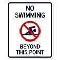 thumbnail image 1 of No Swimming Beyond This Point Sign, Pool Sign,, 1 of 1