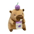 thumbnail image 1 of TISHITA Capybara Toy Cartoon Animal Capybara Stuffed Toy for Teens Gifts 40cm Grape, 1 of 8